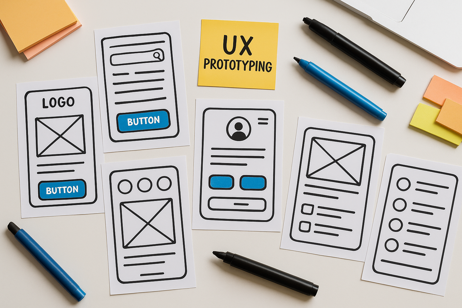 detailní návrh UX wireframů a prototypů